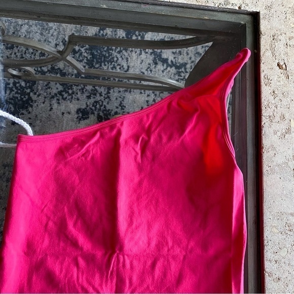 Helmut Lang Asymmetric Twist One-Shoulder Tank Pink XS/S NWT - Picture 3 of 6